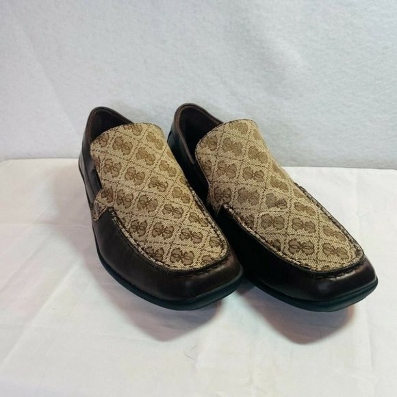 Guess Mens Feno 2 Brown Moc Toe Slip On Casual Loafer Shoes Size US 8 - Picture 2 of 12